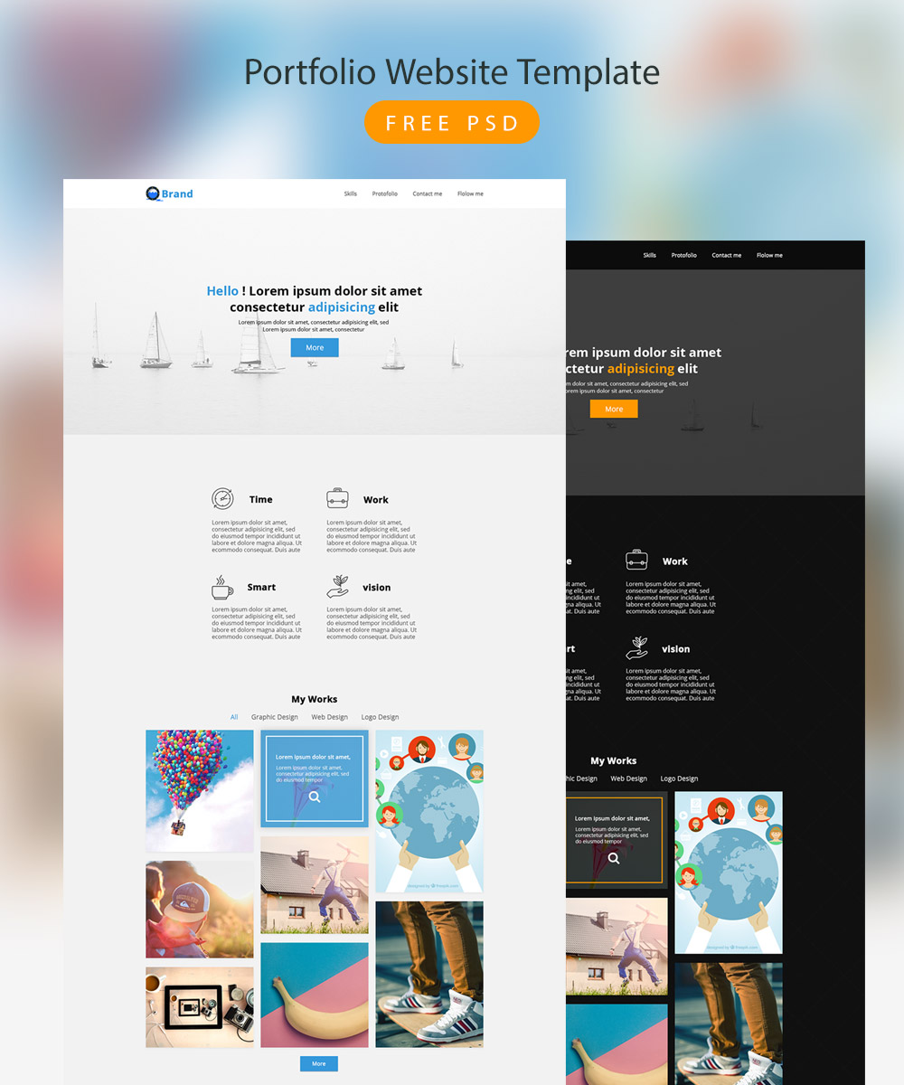 Free Portfolio Website Template Free Psd At Freepsd Cc