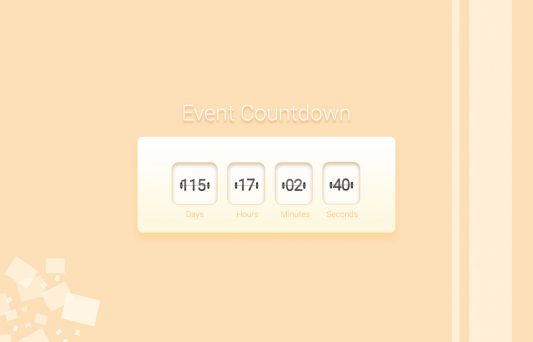 Event Countdown Widget Free PSD
