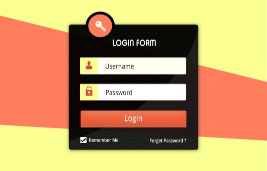 User Account Login Form UI Kit Free PSD