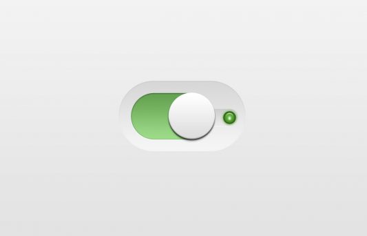Green Switch toggle button Free PSD