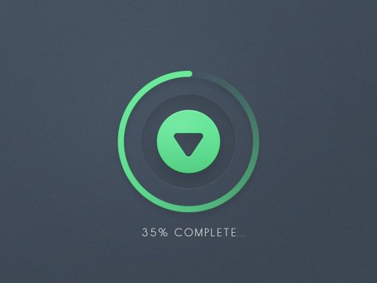 Download Progress Button UI Free PSD