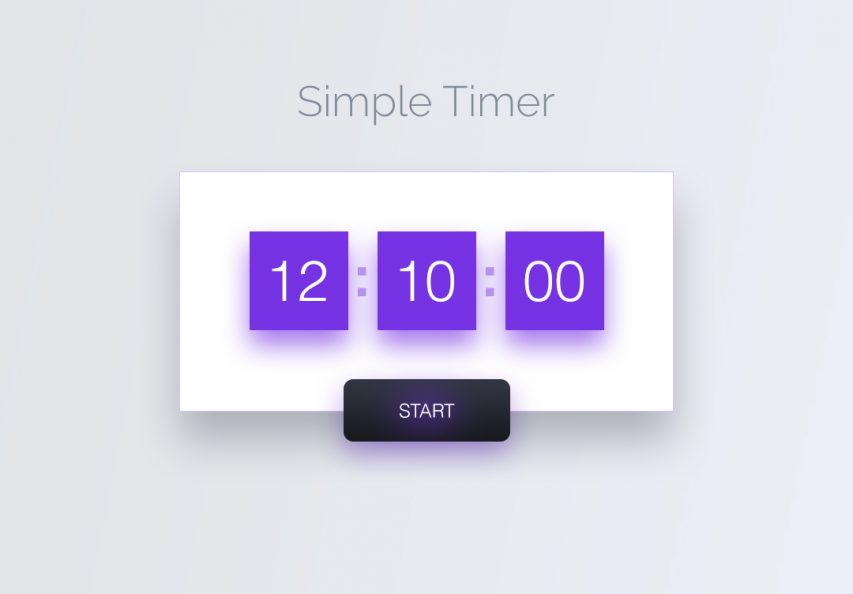 Simple Timer Widget UI Free PSD