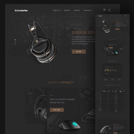 Free Gaming eCommerce Website Template Free PSD at