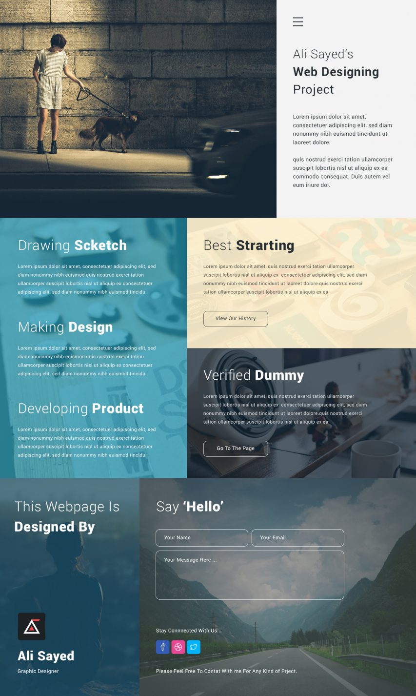 Creative Corporate Website Design Template PSD
