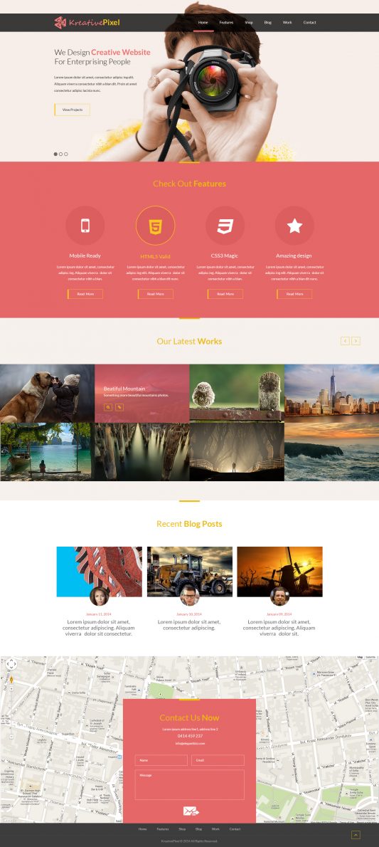 Free Creative Website Design Template PSD At FreePSD cc