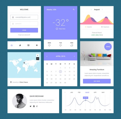 Essential Clean UI Kit Free PSD