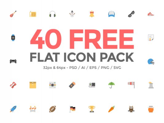 Flat Icon Pack Free PSD