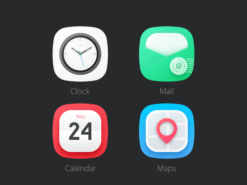 flat app icon template