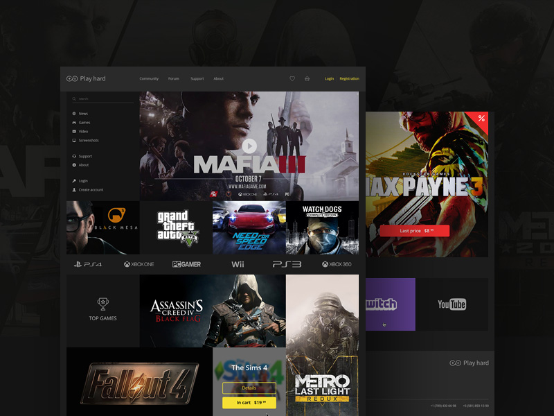 Game Store Website Template for Online Gameshops