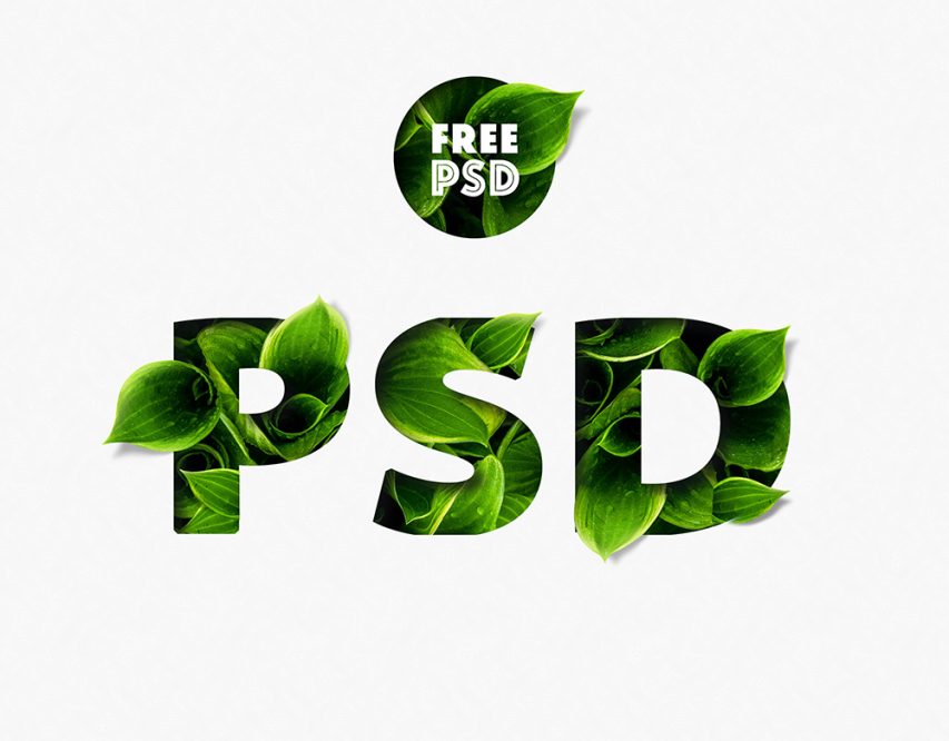 Download Free Leaf Text Effect PSD at FreePSD.cc