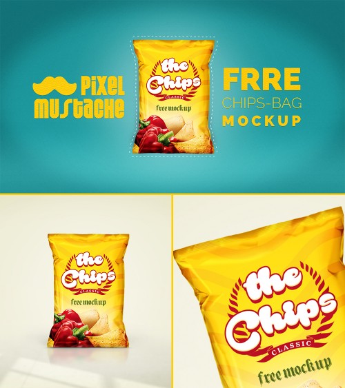 Download Realistic Chips Bag Mockup Free PSD | FreePSD.cc - Free ...