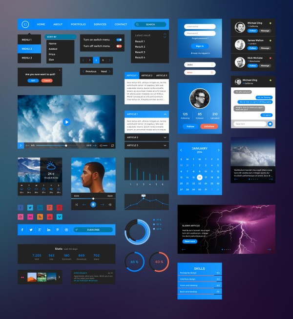 Download Retina-Quality-UI-Kit-Elements-PSD | FreePSD.cc - Free PSD ...