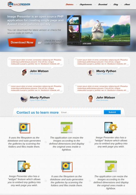 landing page html5 free